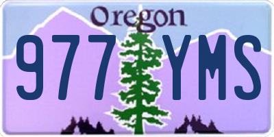 OR license plate 977YMS
