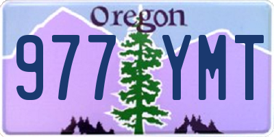 OR license plate 977YMT