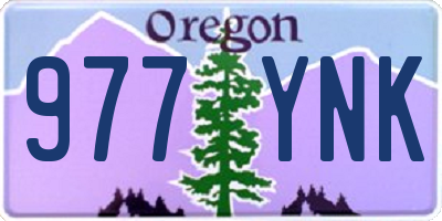 OR license plate 977YNK