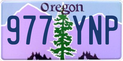 OR license plate 977YNP