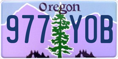 OR license plate 977YOB