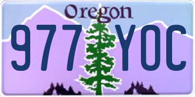 OR license plate 977YOC