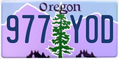 OR license plate 977YOD