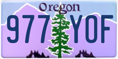 OR license plate 977YOF