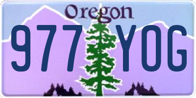 OR license plate 977YOG