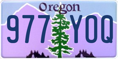 OR license plate 977YOQ