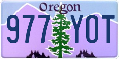 OR license plate 977YOT