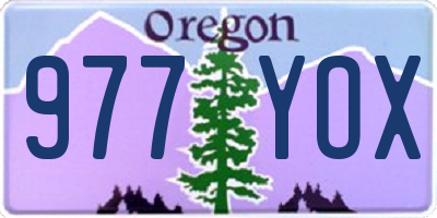 OR license plate 977YOX
