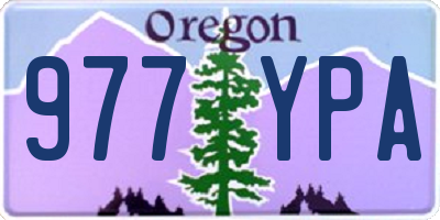 OR license plate 977YPA