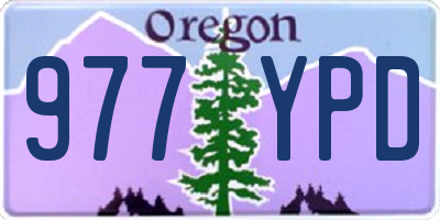 OR license plate 977YPD