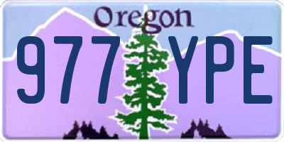 OR license plate 977YPE