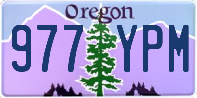 OR license plate 977YPM