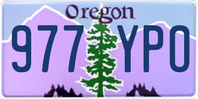 OR license plate 977YPO