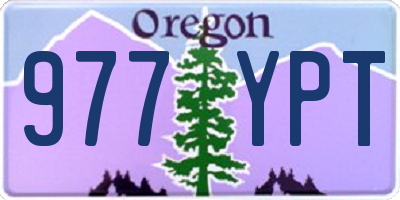 OR license plate 977YPT