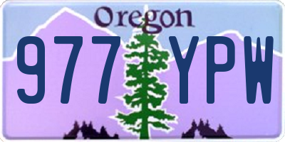 OR license plate 977YPW