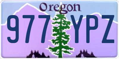 OR license plate 977YPZ