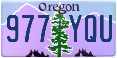 OR license plate 977YQU