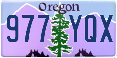 OR license plate 977YQX