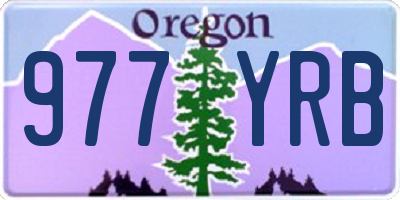 OR license plate 977YRB