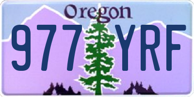 OR license plate 977YRF
