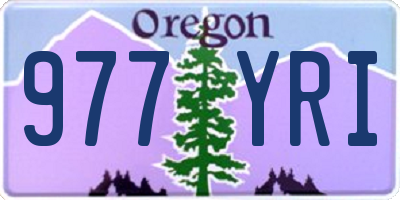 OR license plate 977YRI