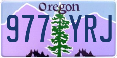 OR license plate 977YRJ