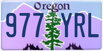 OR license plate 977YRL