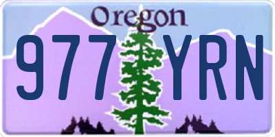 OR license plate 977YRN