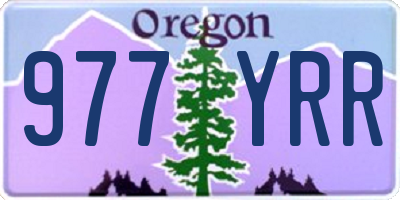 OR license plate 977YRR