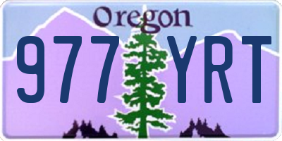 OR license plate 977YRT