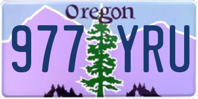 OR license plate 977YRU