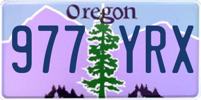 OR license plate 977YRX