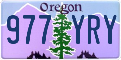 OR license plate 977YRY