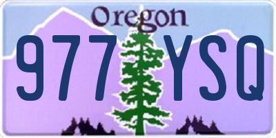 OR license plate 977YSQ