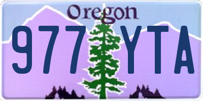 OR license plate 977YTA