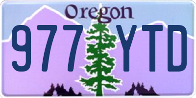 OR license plate 977YTD