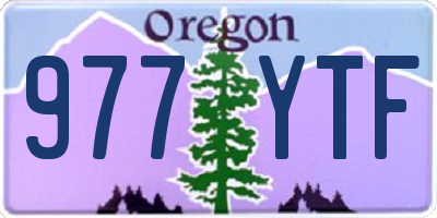 OR license plate 977YTF