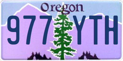 OR license plate 977YTH