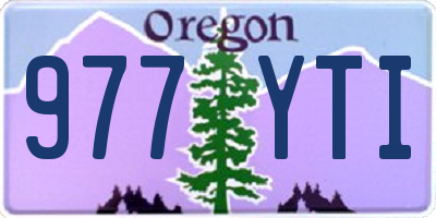 OR license plate 977YTI
