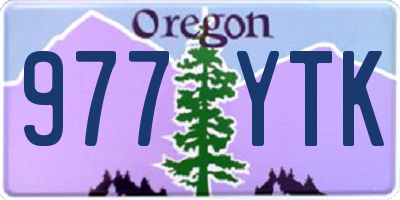 OR license plate 977YTK