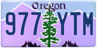OR license plate 977YTM