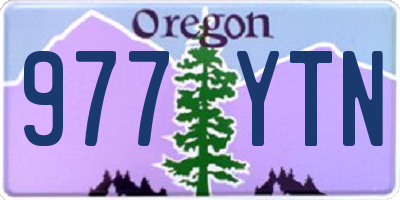 OR license plate 977YTN