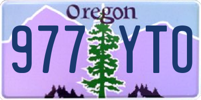 OR license plate 977YTO