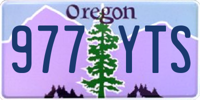 OR license plate 977YTS