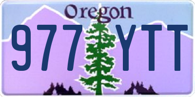 OR license plate 977YTT