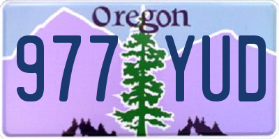 OR license plate 977YUD