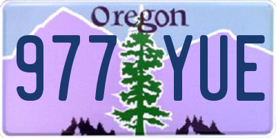 OR license plate 977YUE