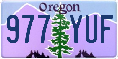 OR license plate 977YUF