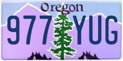 OR license plate 977YUG
