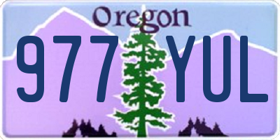 OR license plate 977YUL